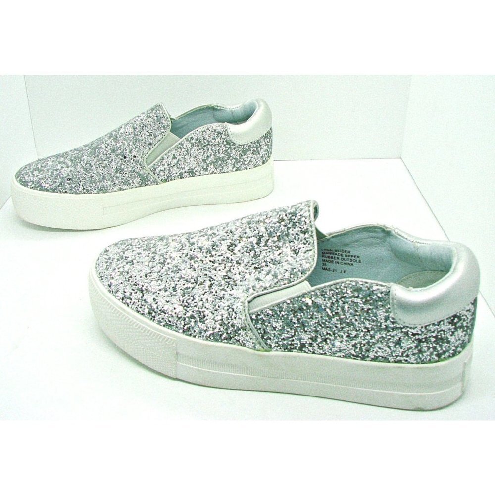 Ash Silver Lynn Slider Girls Platform Sneakers
